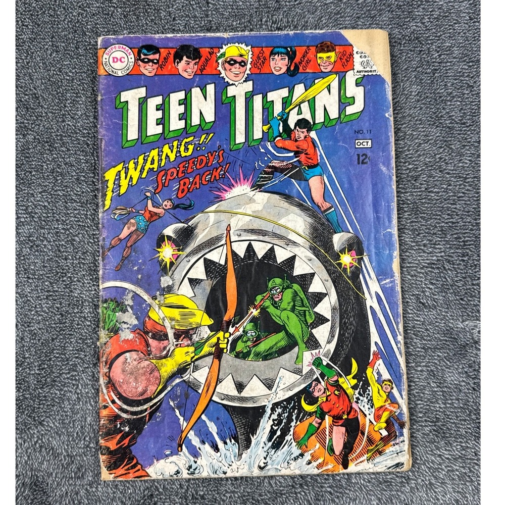 Teen Titans 11‎ DC Comics 1967 Silver Age Speedy Returns Robin Kid Flash 12 Cent